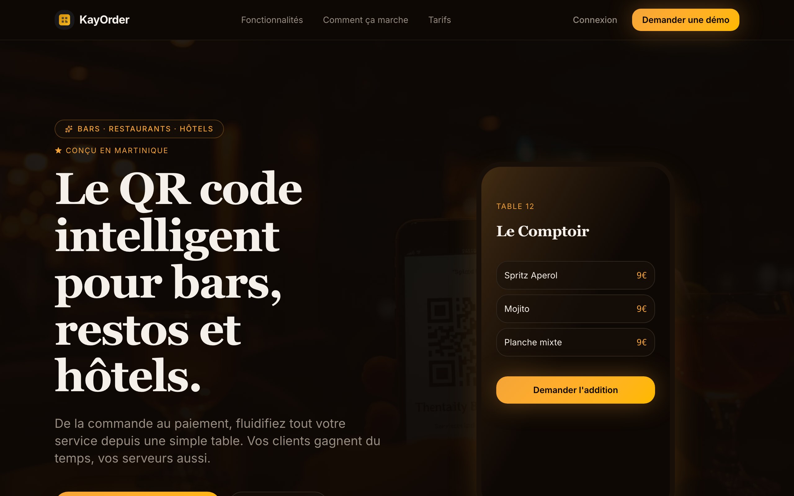 Capture d'écran desktop — KayOrder