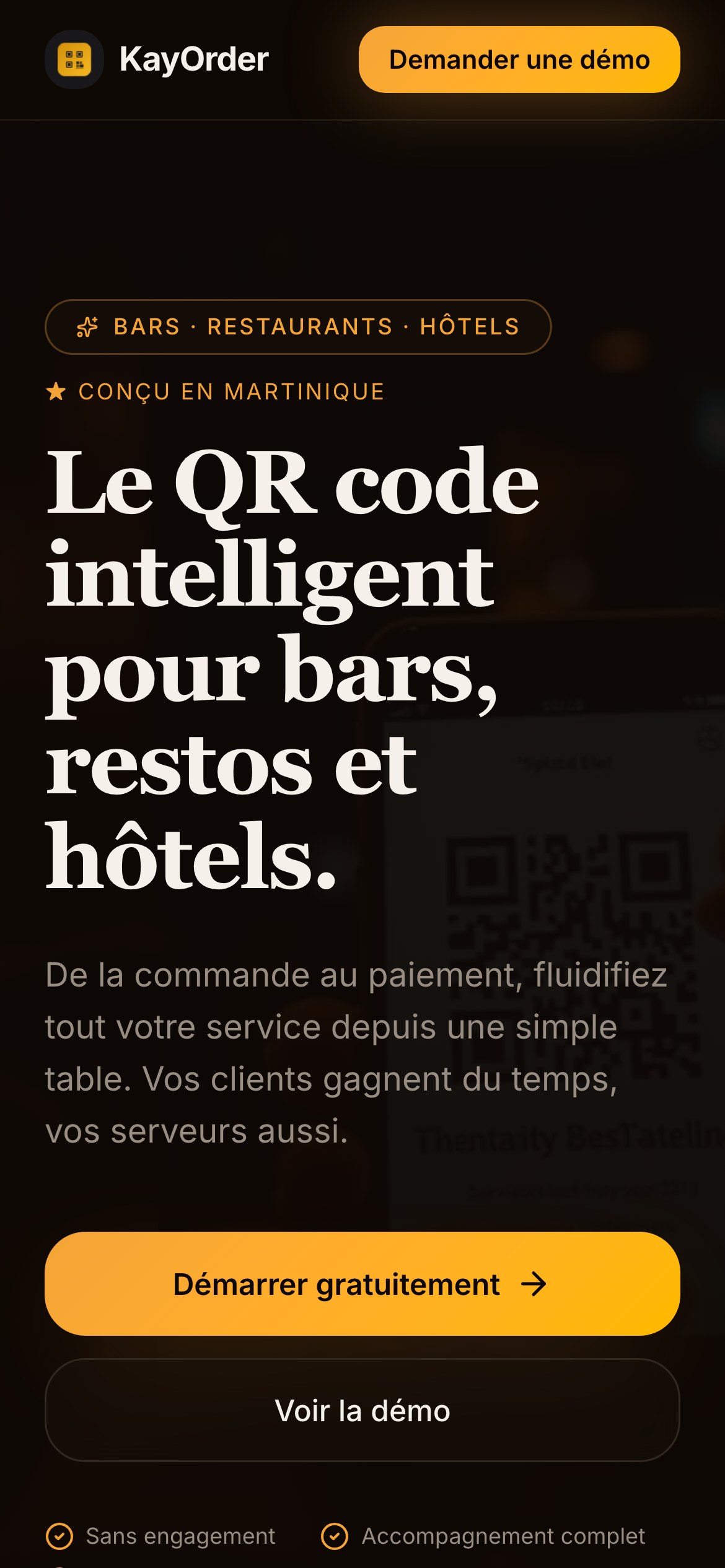 Capture d'écran mobile — KayOrder